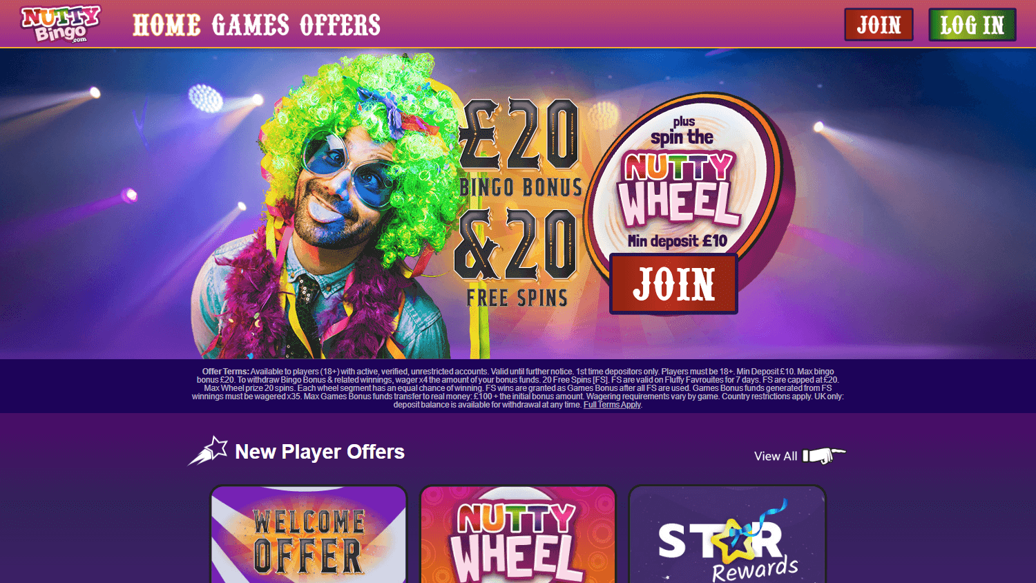 Nutty Bingo Casino Desktop screenshot