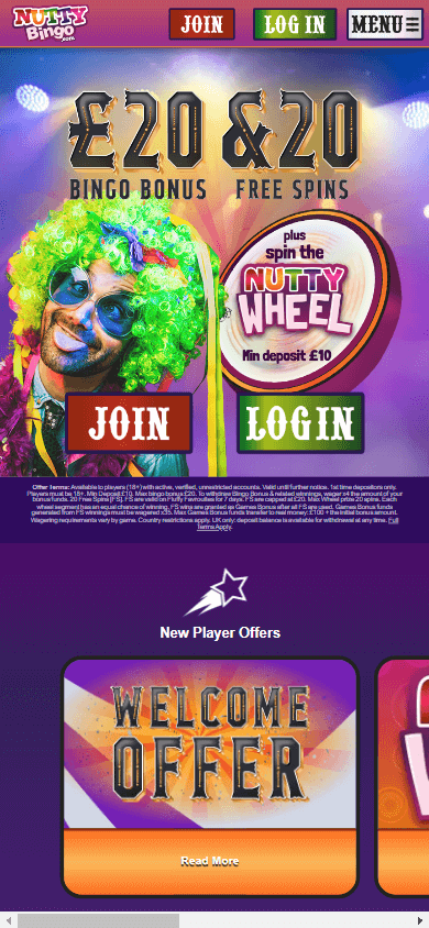 Nutty Bingo Casino Mobile screenshot